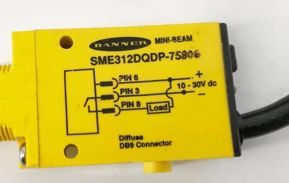 New Banner Engineering SME312DQDP-75806 Mini-Beam Sensor 10-30VDC 75806