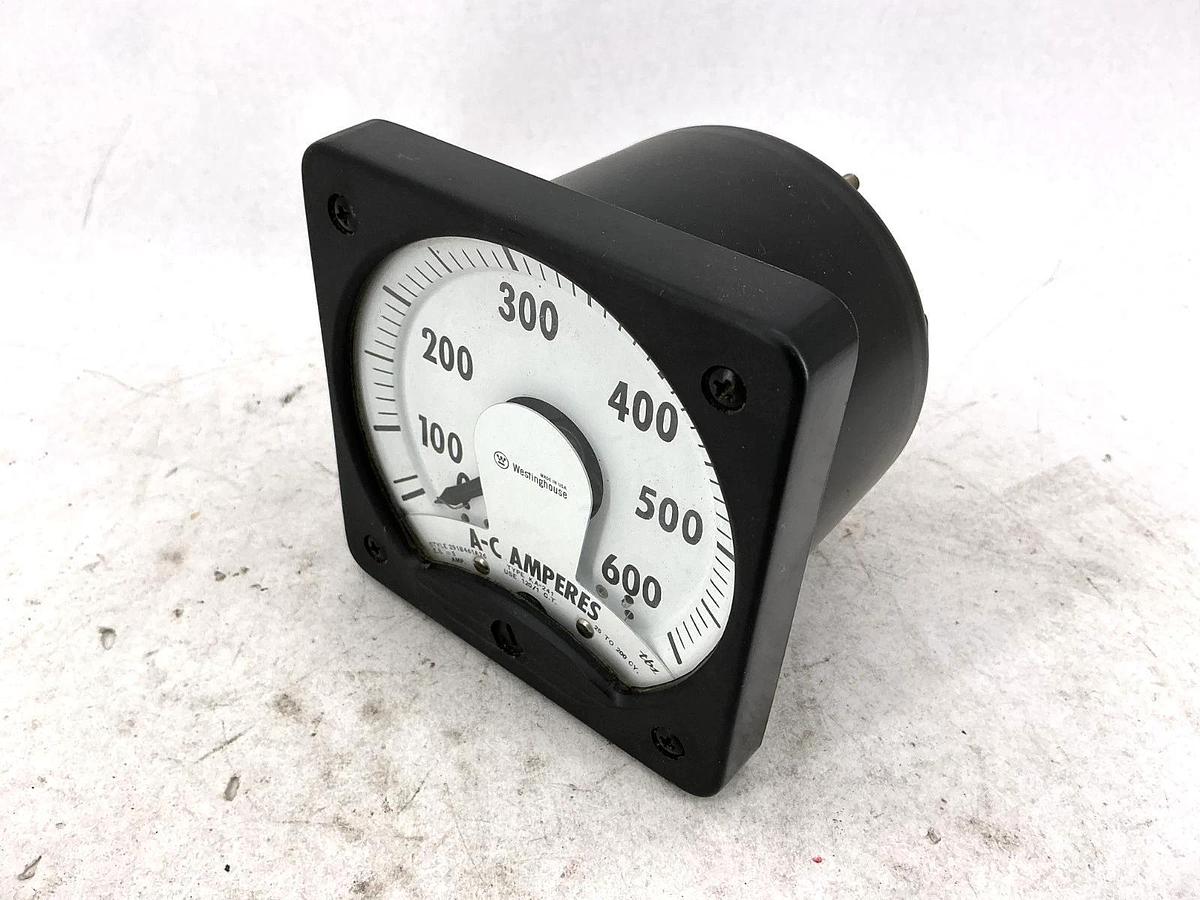 New Westinghouse 291B461A26 Analog Panel Meter Type KA-241 0-600Amps 25-200CY/HZ