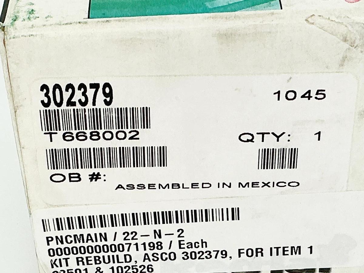 New Asco 302379 Solenoid Valve Rebuild Kit