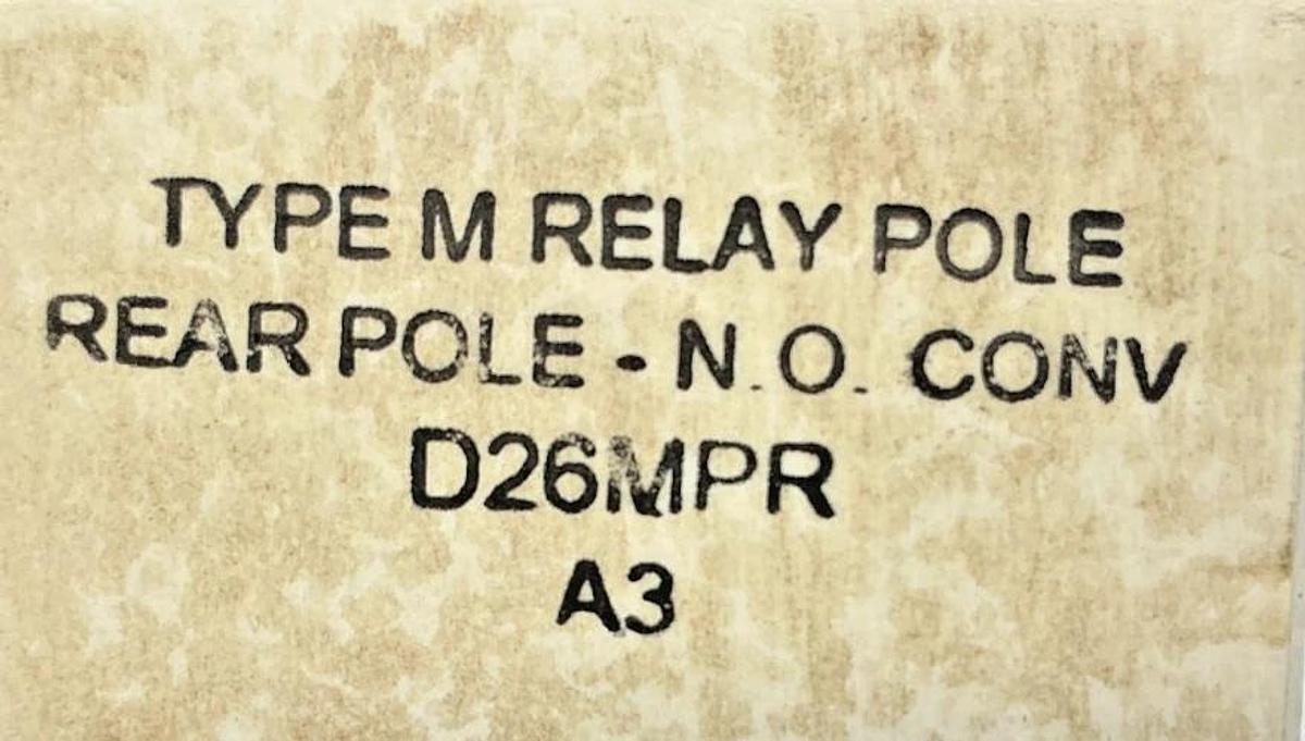 Lot of 2 New Eaton Cutler-Hammer Type M Relay Pole Rear Pole - N.O. Conv
