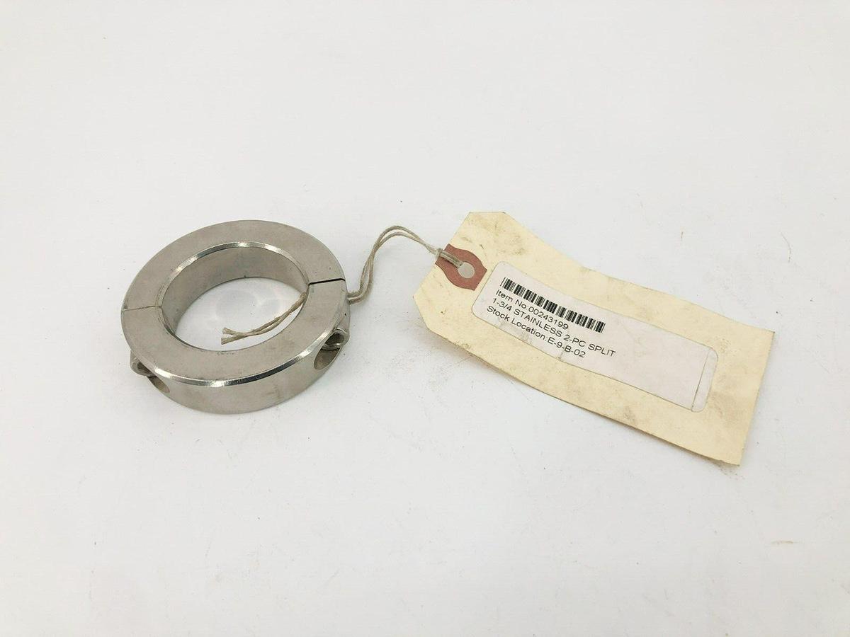 New Climax 2C-175-S Two-Piece Split Clamp Collar Stainless Steel 1-3/4" ID
