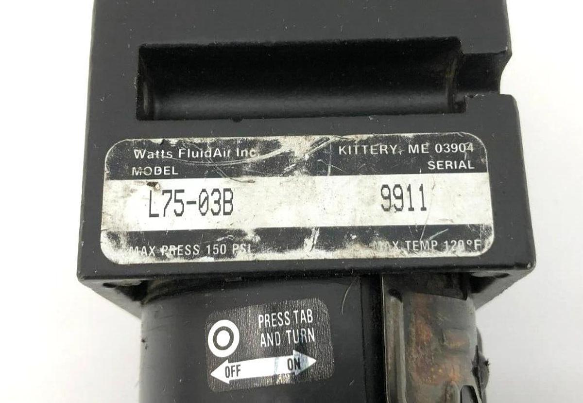 Used Watts L75-03B Pneumatic Lubricator