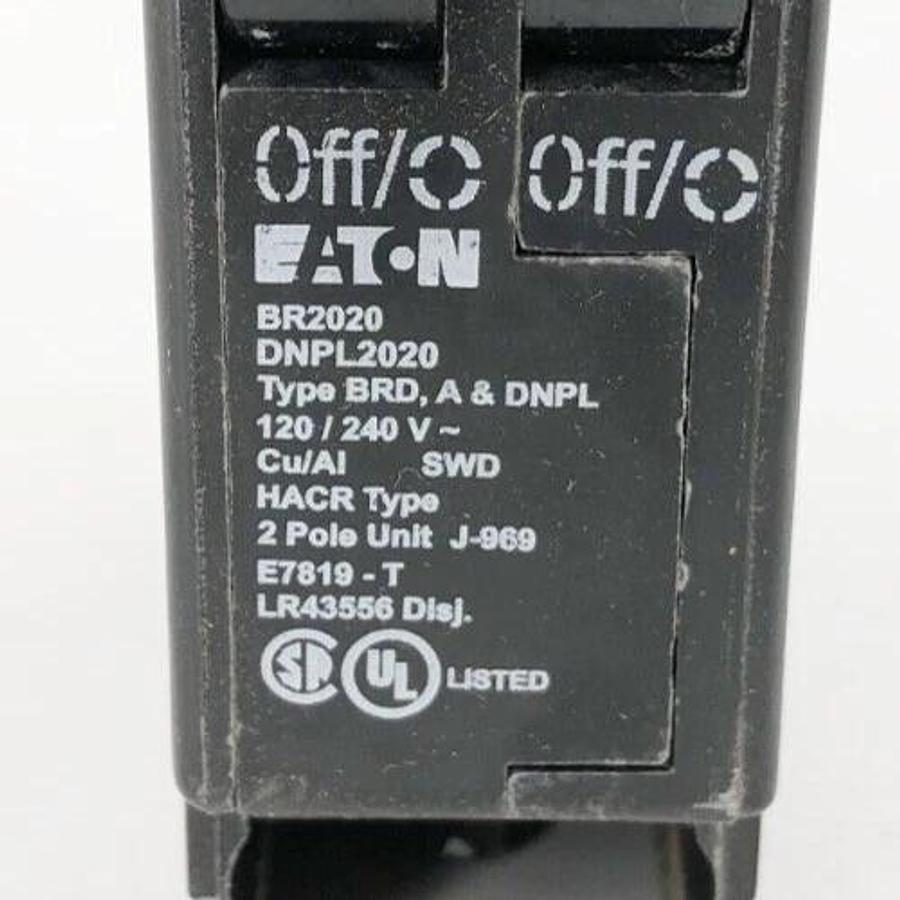 New Eaton BR2020 Tandem Circuit Breaker 20A 120/240V 2-Pole Type BRD DNPL2020