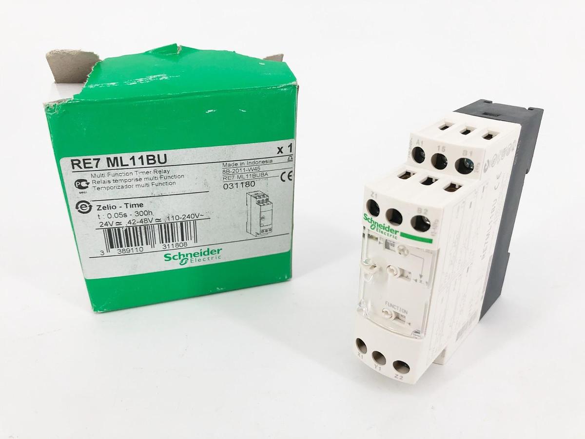 New Schneider Electric RE7 ML11BU Multi-Function Timer Relay 0.05s-300h