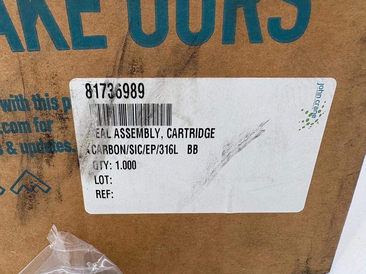 New John Crane Cartridge Seal Assembly 2.125" 4610 Carbon 316L 81736989