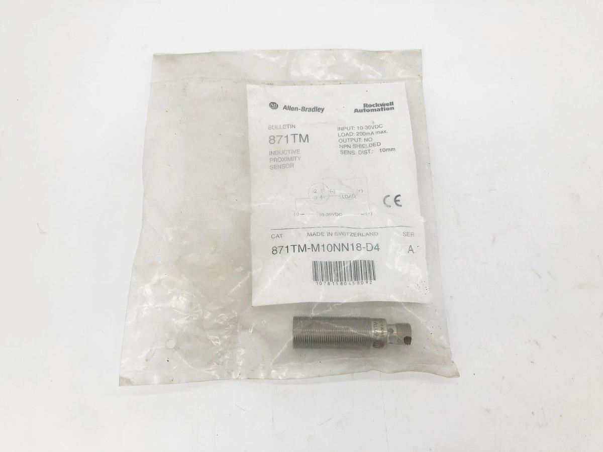 New Allen Bradley 871TM-M10NN18-D4 Ser. A Photoelectric Sensor 10-30VDC