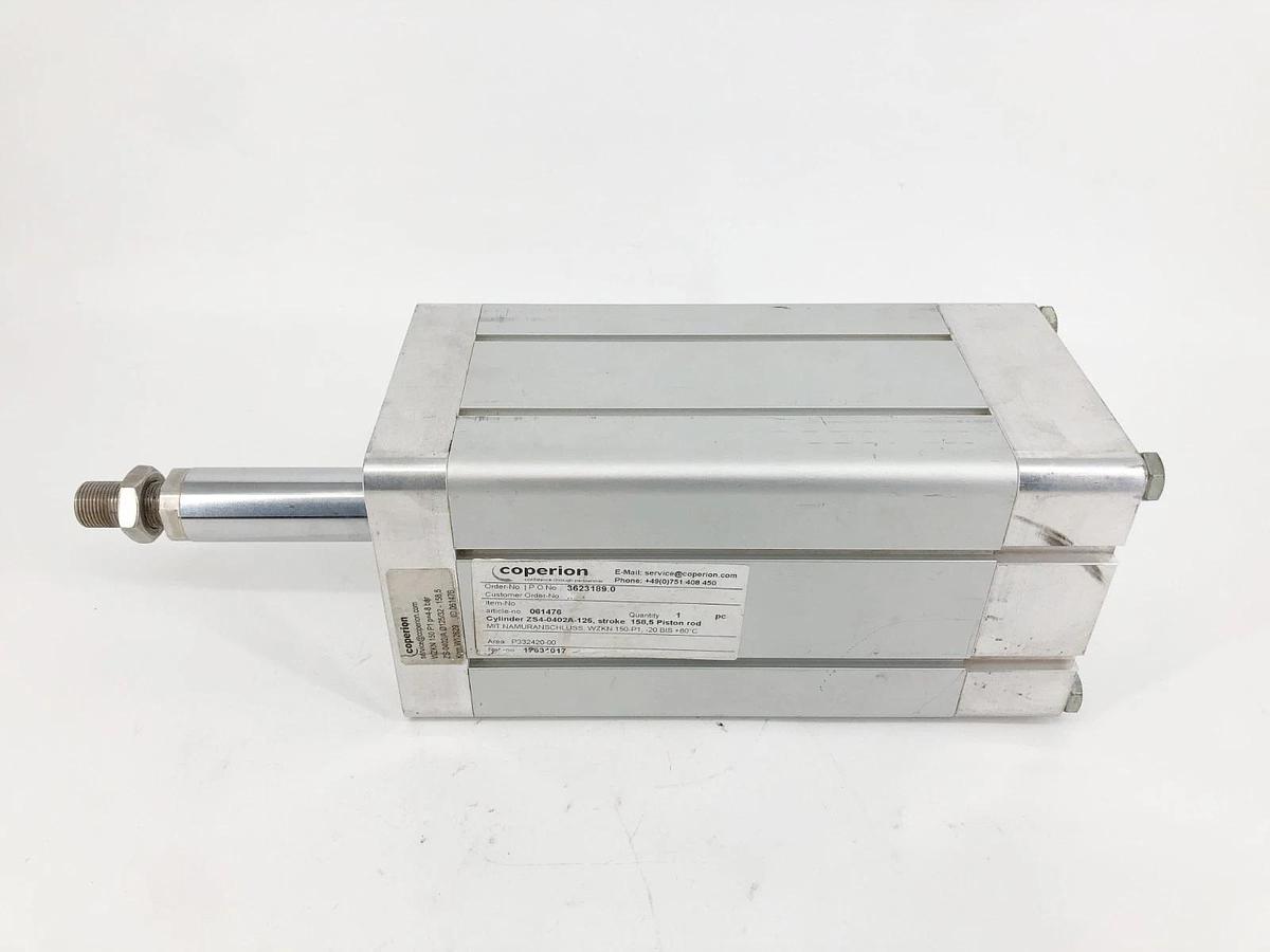 New Coperion ZS-0402A-125 Cylinder ø125/32 - 158.5 WZKN 150 P1 4-8 Bar - No Box