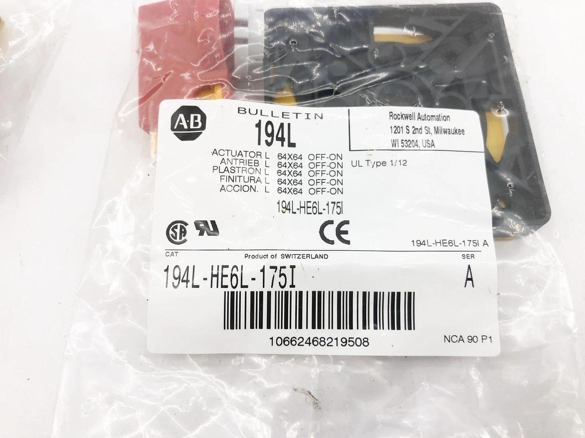 Lot of 2 New Allen Bradley 194L-HE6L-175I Ser. A Actuators 64X64 OFF-ON
