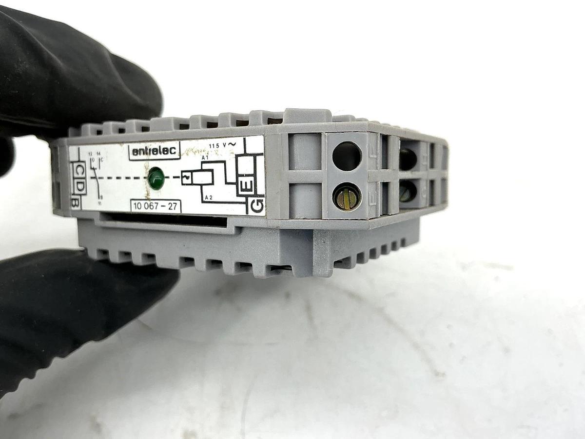 New ABB Entrelec 10-067-27 Relay Control Module Green LED 115V 10-067.27 No Box