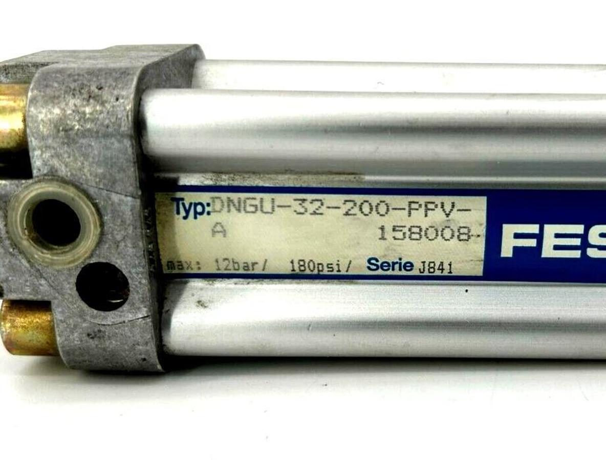 New Festo DNGU-32-200-PPV-A Pneumatic Cylinder, 12mm Bore, 200mm Stroke, 158008