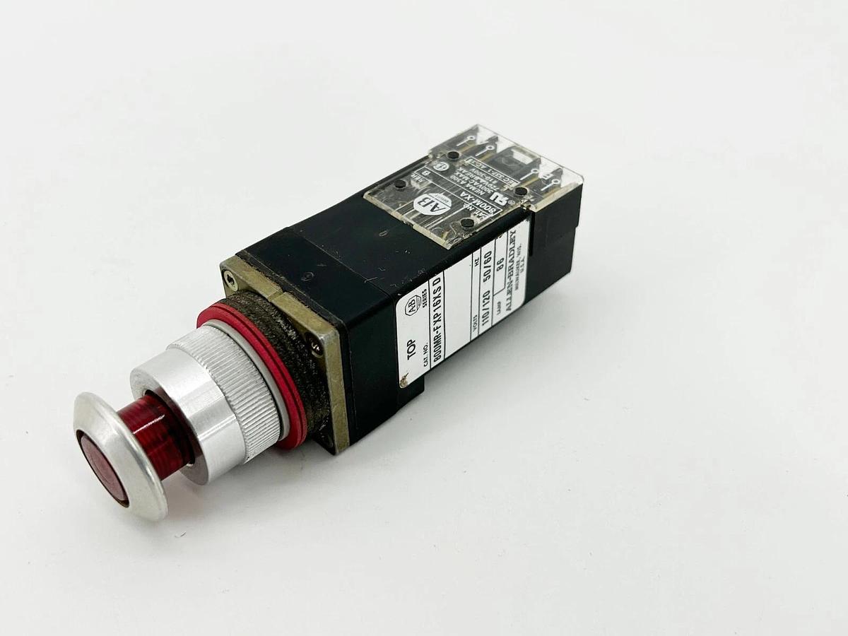 Used Allen Bradley 800MR-FXP16XSD Pushbutton Switch 22MM 2 Position Red 120V