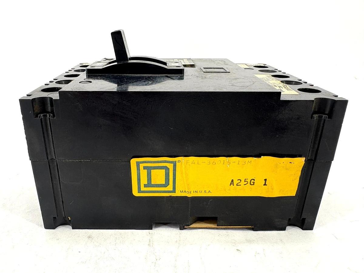 Used Square D FAL-36015-13M 15A Circuit Breaker 600VAC 3-Pole