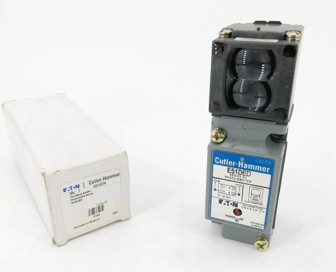 New Eaton E51EDN Thru-Beam Emitter Photoelectric Sensor 10-30VDC