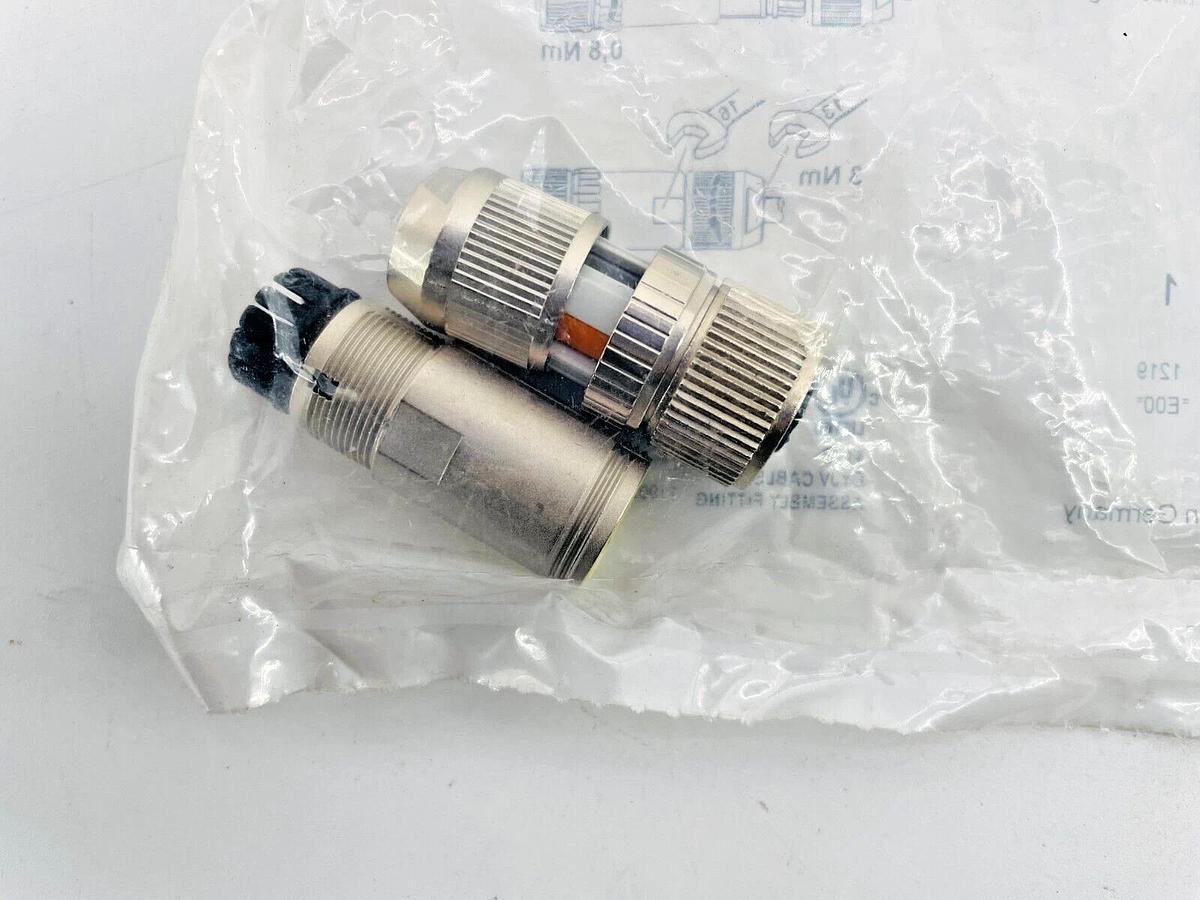 Lot of 2 New Lutze 490213 M12 Connector Female Straight KUGK4-M12 (C)-D FK