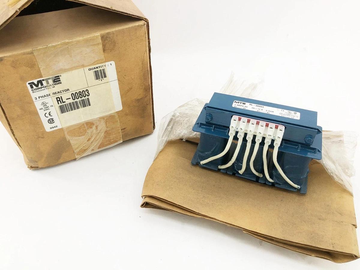 New MTE RL-00803 Line Reactor 3 Phase 8A 600VAC