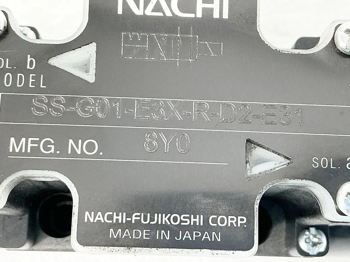 New Nachi SS-G01-E3X-R-D2-E31 Directional COntrol Valve 24VDC 5075PSI DO3 6Y0
