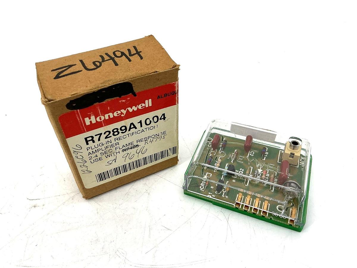 New Honeywell R7289A1004 Plug-In Rectification Amplifier 2-4sec Flame Response