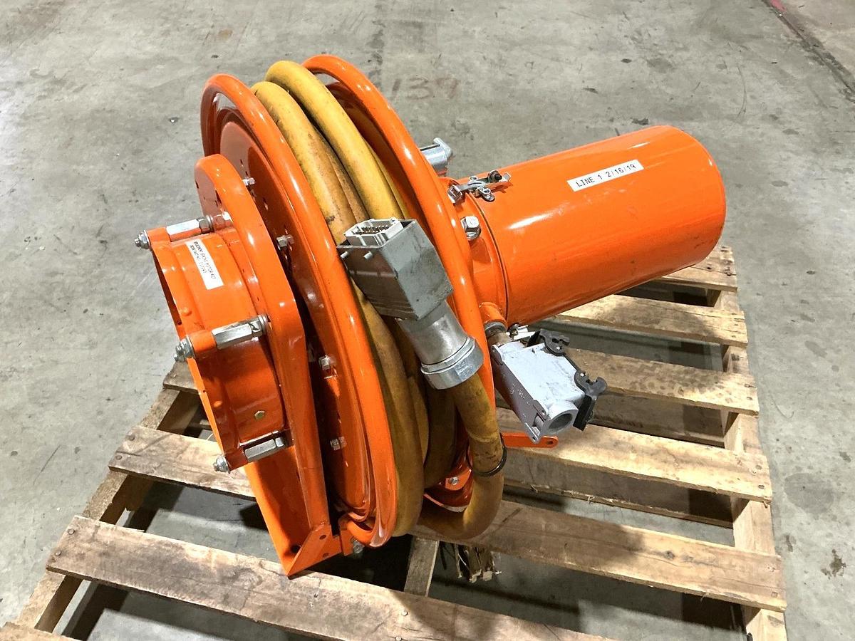 Used Gleason Reel S21751-163-15-2-CSA Heavy Duty Cable Reel Retrieve 30ft 35A 600V