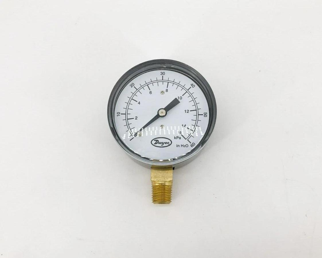 New Dwyer LPG4-D8422N Gauge 0-60" W.C. Bottom Mount