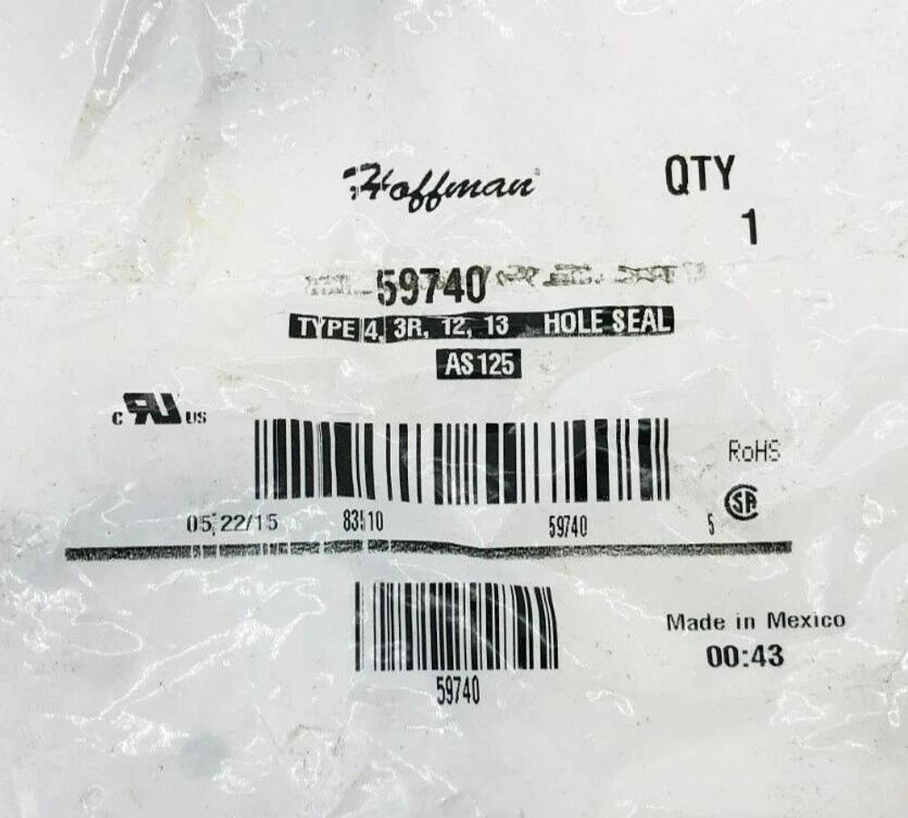 Lot of 2 New Hoffman AS125 Hole Seals 1.25" Conduit Steel 59740 Type 4 3R 12 13