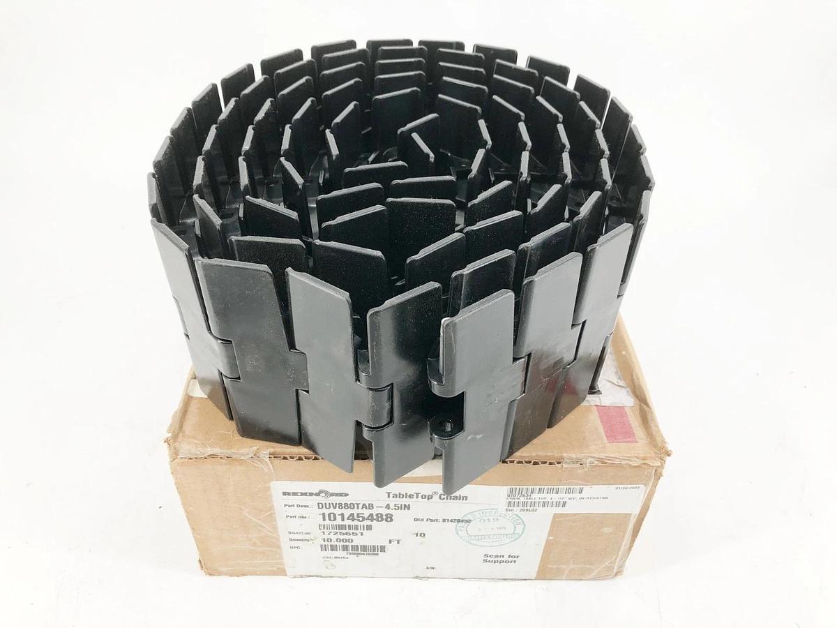 New Rexnord DUV880TAB-4.5IN TableTop Chain 10 FT. 10145488 81428452
