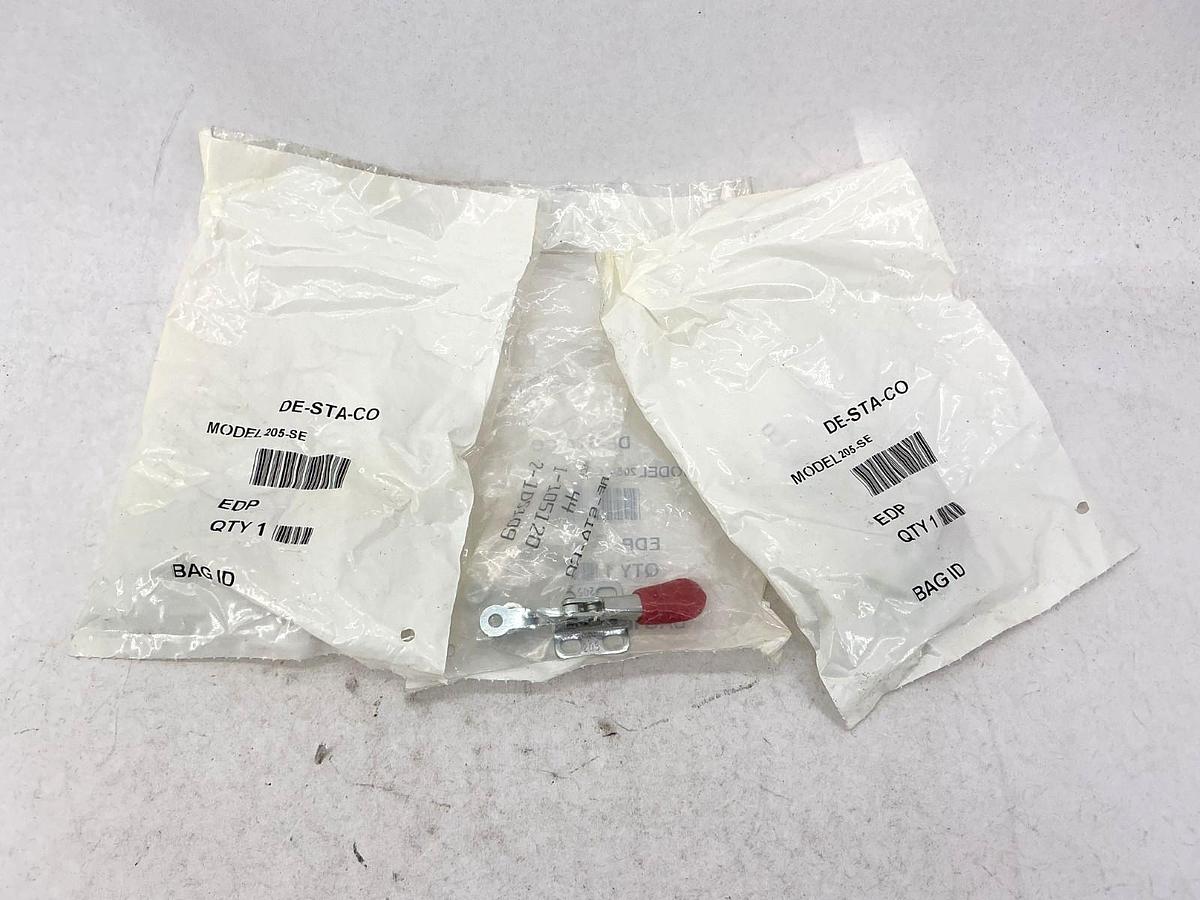 Lot of 3 New DE-STA-CO 205-SE Horizontal Manual Hold-Down Clamp