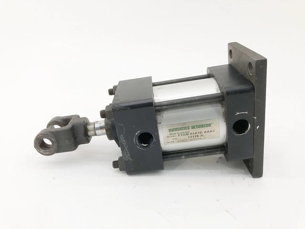 Used Numatics F2AM-01A1D-AAA2 Pneumatic Cylinder 2-1/2" Bore 1" Stroke