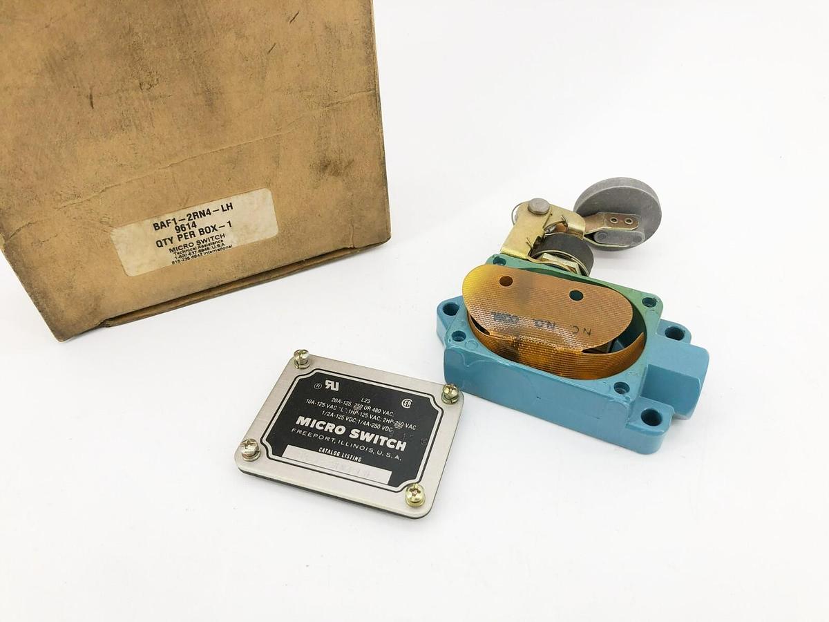 New Honeywell BAF1-2RN4-LH Snap Action Plunger Limit Switch 480VAC 250VDC