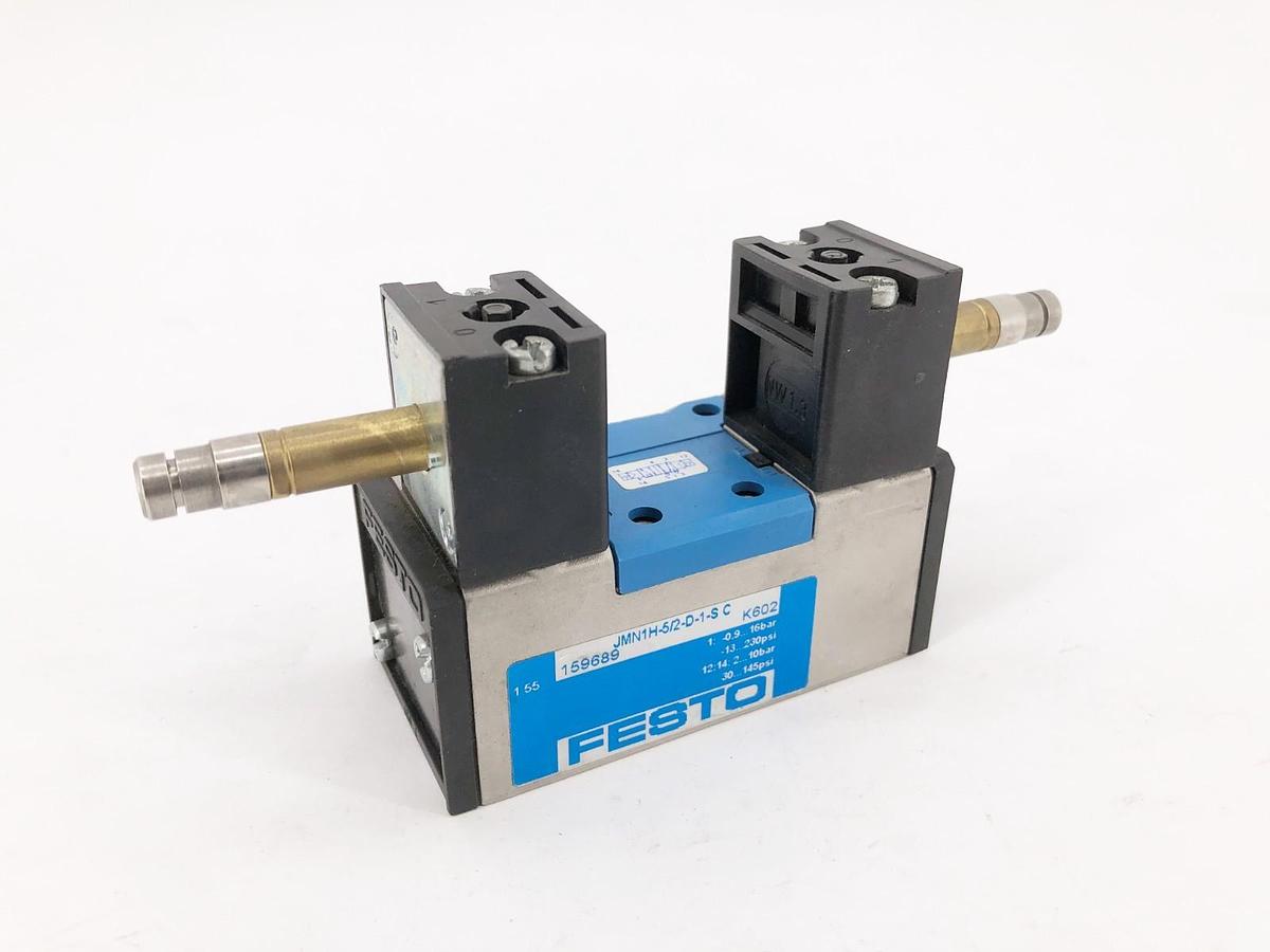 New Festo JMN1H-5/2-D-1-S-C Solenoid Valve 30-145psi 159689 - No Box