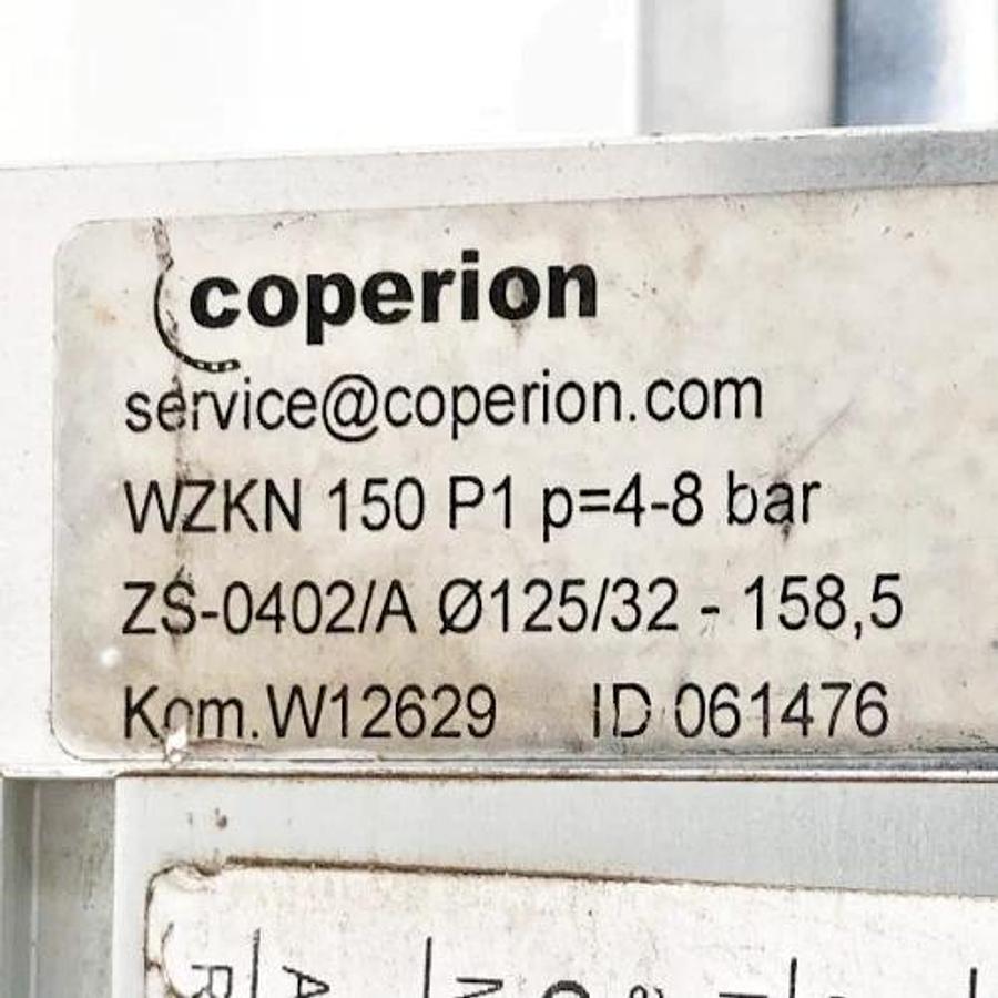 New Coperion ZS-0402A-125 Cylinder ø125/32 - 158.5 WZKN 150 P1 4-8 Bar - No Box
