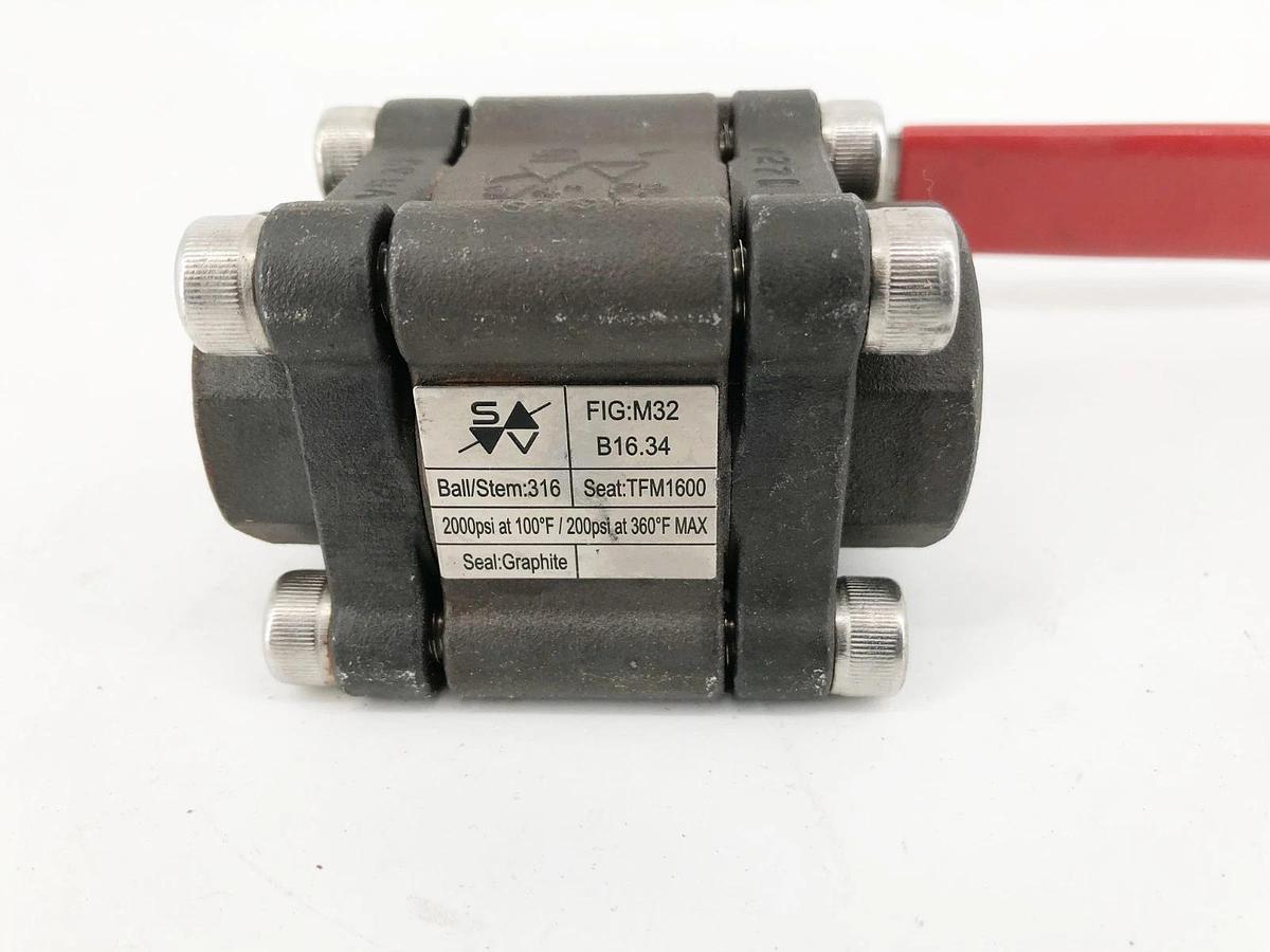 New Sesto Valves M32S-0T-C60F-L Ball Valve 3/4" 2000WOG B16.34 - No Box