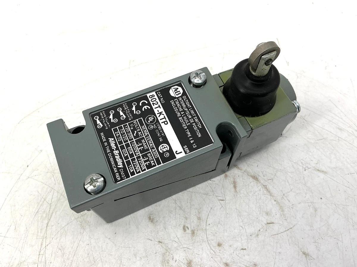 New Allen Bradley 802T-KTP Ser J Oiltight Limit Switch Roller 10A 300VAC 802TKTP