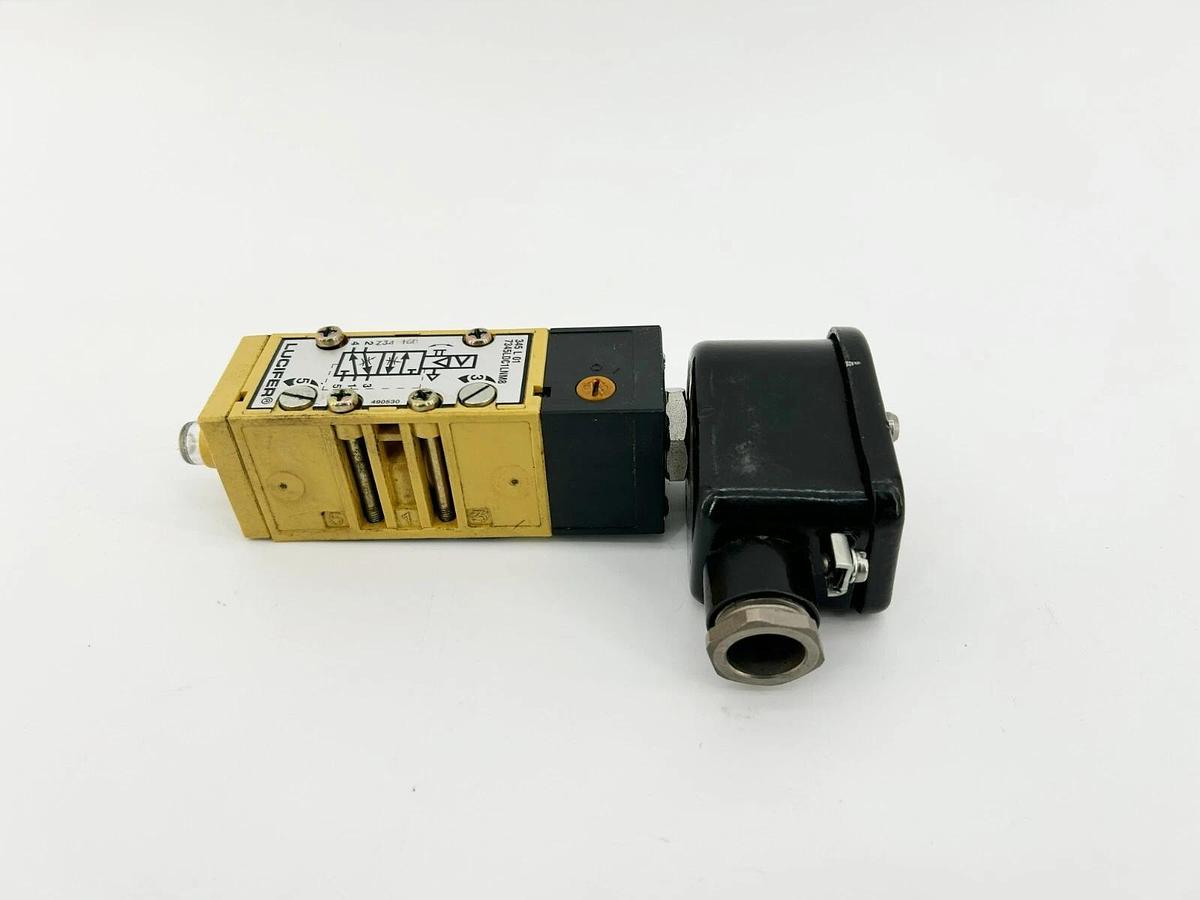 Used Parker Lucifer 345L01 Solenoid Valve, 24VDC, 13W, 7341LDC1LNM8