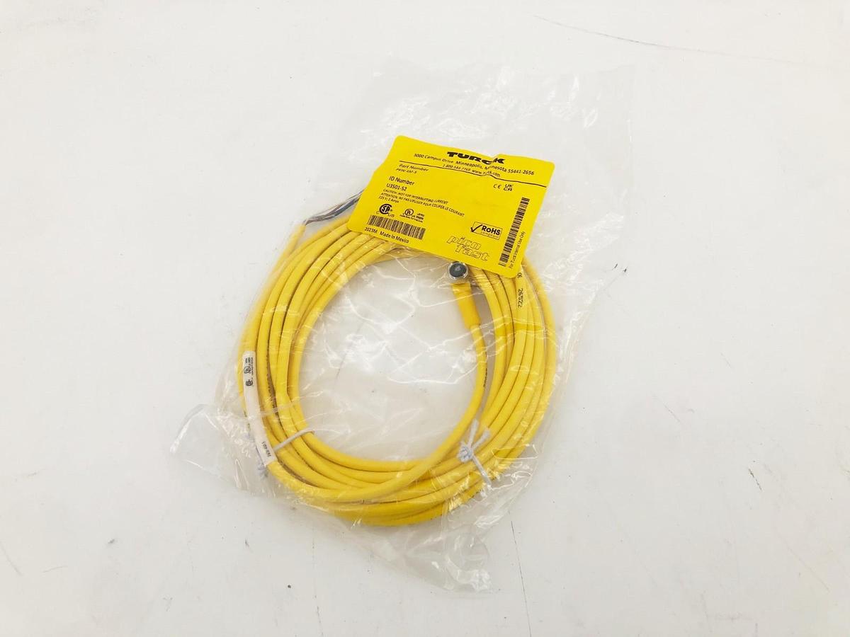 New Turck PKW 4M-5 Cordset Right Angle M8 Female 4-Pin 16FT. U3501-52