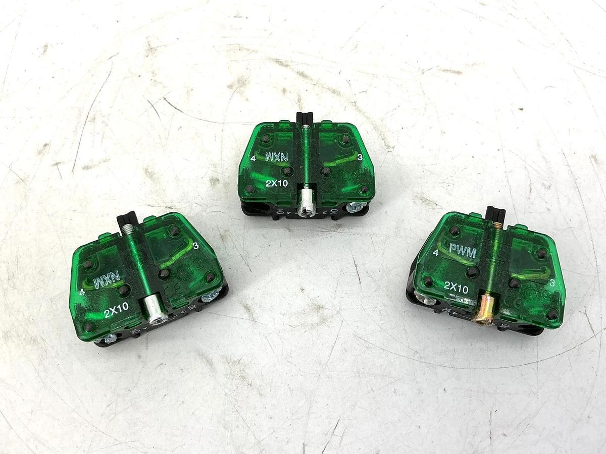 Lot of 3 New Allen Bradley 800E-2X10 Ser A Contact Cartridge Green 1NO 10A 600V