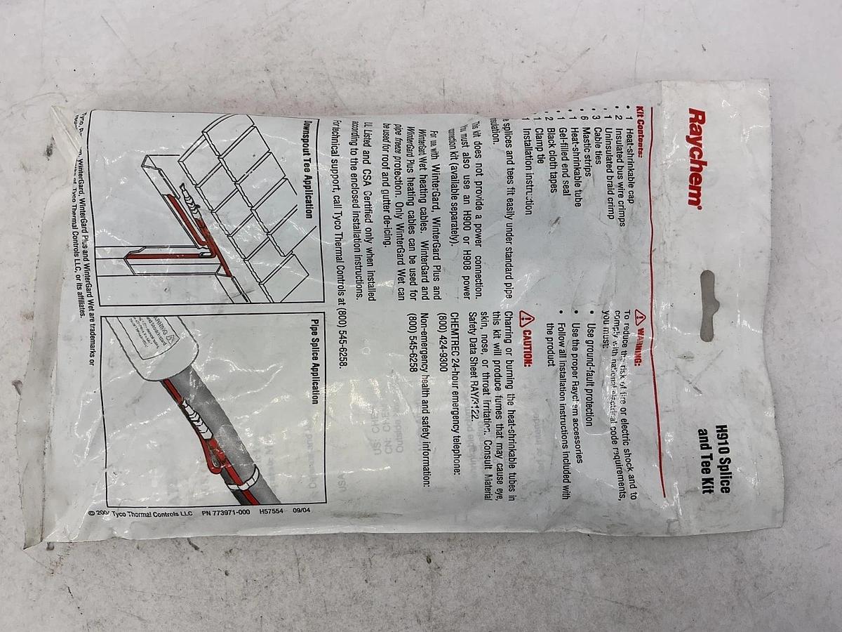 Used New Raychem 4DC50 H910 Splice & Tee Kit for WinterGard Wet Heating Cables
