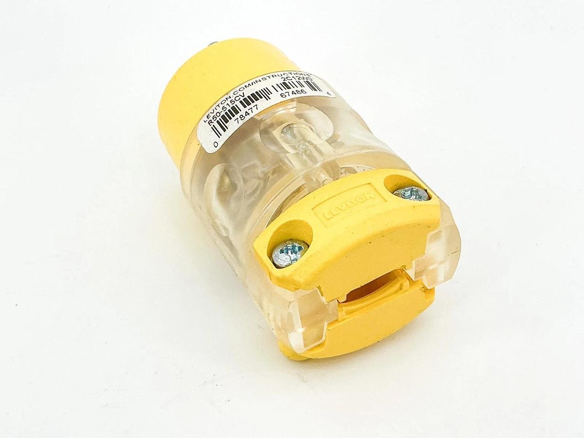 New Leviton R50-5155CV Illuminated Plug Connector 15A 125V 2C12W0 - No Box