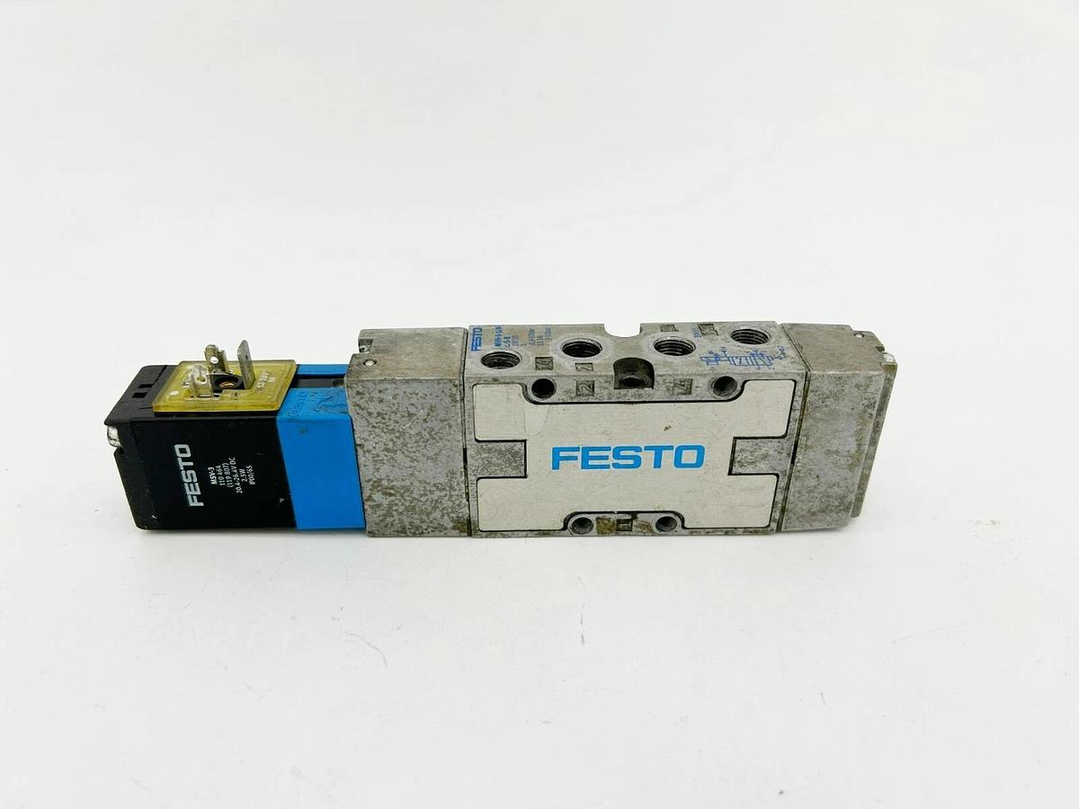 Used Festo MVH-5-1/8-L-S-B Solenoid Valve, 24VDC, 19750