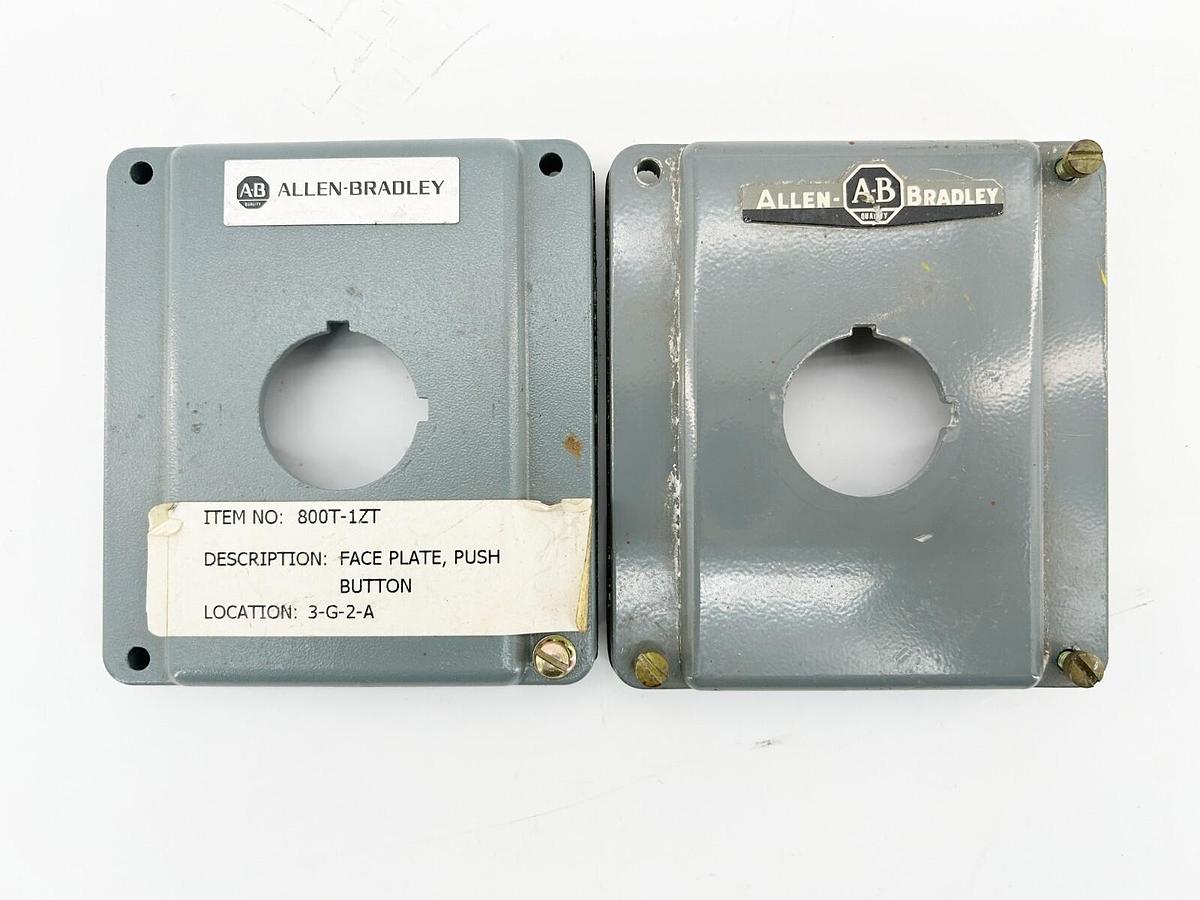 Used Lot of 2 Allen Bradley 800T-1ZT Push Button Eclosure Cover Single Slot 30MM
