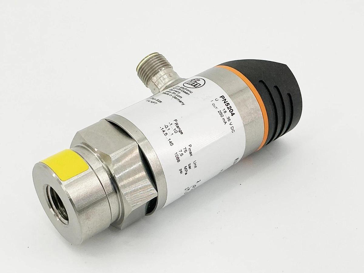 New IFM PN5204 Pressure Sensor 35VDC 250mA 1088PSI 75Bar 1/4"NPT