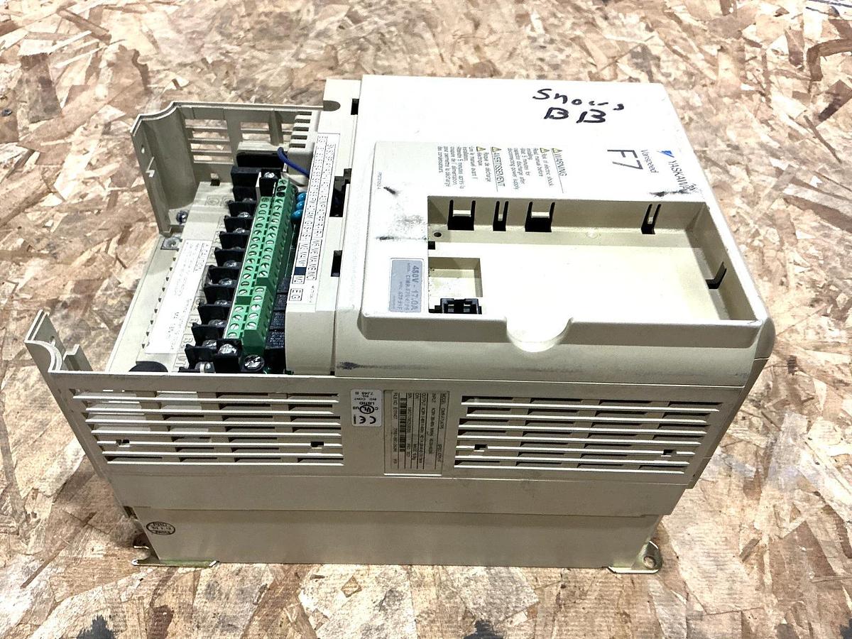 Used Yaskawa CIMR-F7U47P5 AC Inverter Drive 3PH 17A 480VAC FOR PARTS ONLY