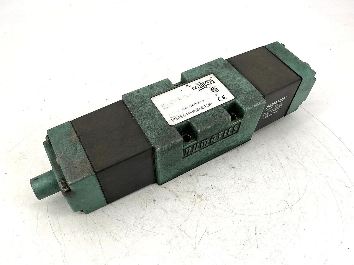 Used Numatics 554SS400K046T30 Solenoid Valve 150PSIG-Air 0.30A 110/120V 50/60HZ