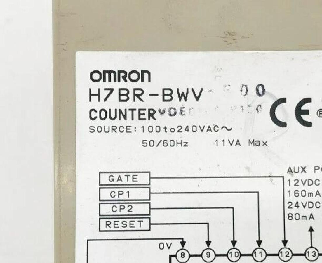New Omron H7BR-BWV-500 Counter 2 Stage 100-240VAC 0-999999