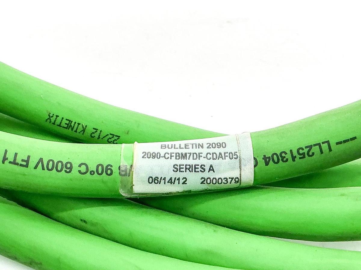 Used Allen Bradley 2090-CFBM7DF-CDAF05 Power Feedback Cable 600V W /2090-UXBB-DM15
