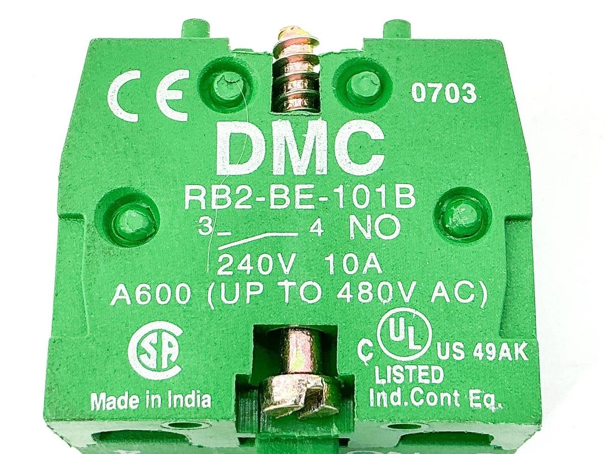 New Lot of 2 DMC RB2-BE-101B Contact Block 240V 10A - No Box