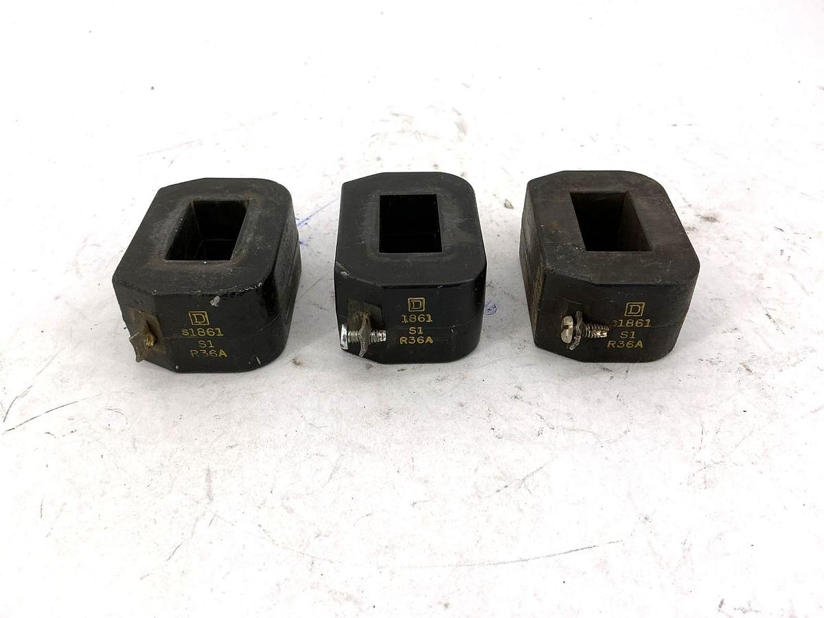 Used Lot of 3 Square D 1861-S1-R36A Magnetic Coil 440/480V 50/60CY S1861S1R36A