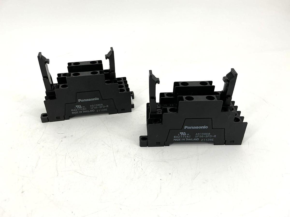 Lot of 2 New Panasonic SFS6-SFD-R Relay Socket DIN Rail 14-Position AG1S868