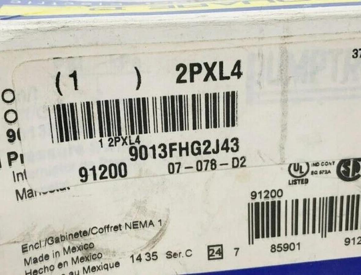 New Square D 9013FHG2J43 Pressure Switch 575V 1HP