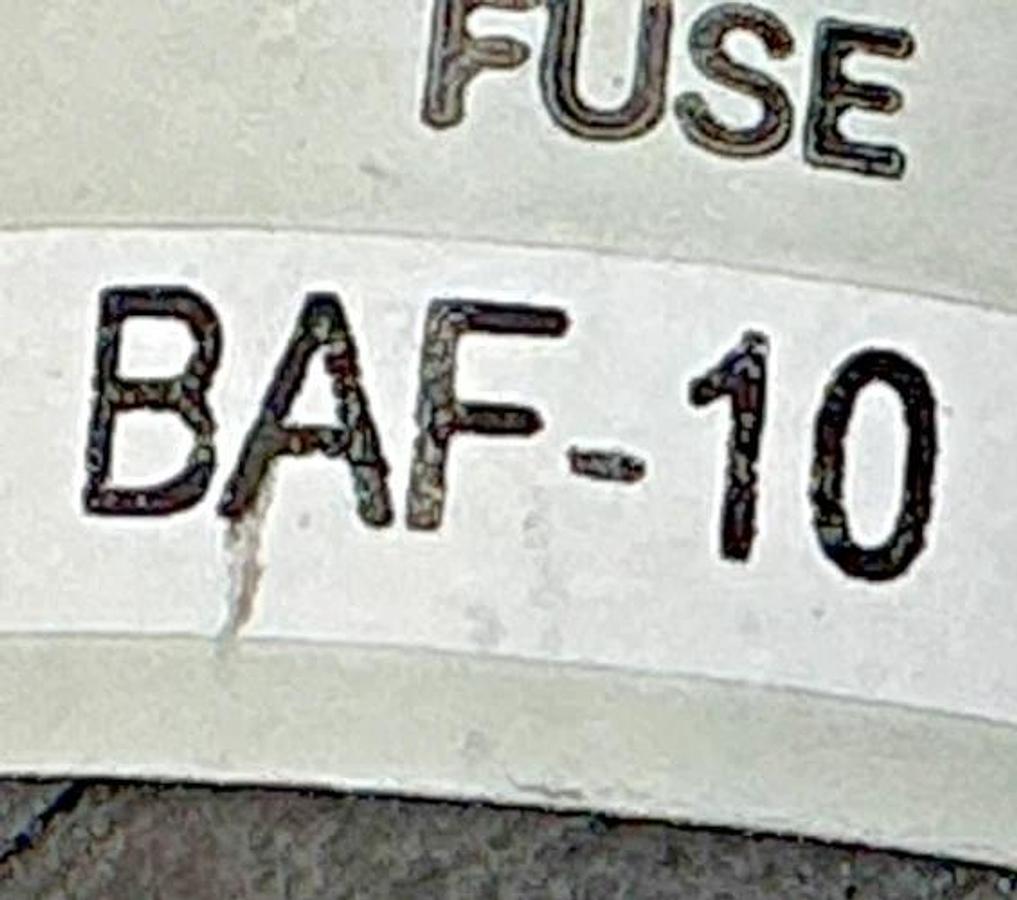 New Bussmann BAF-10 250Vac Fast-Acting Fuse 10A 250V Box of 10