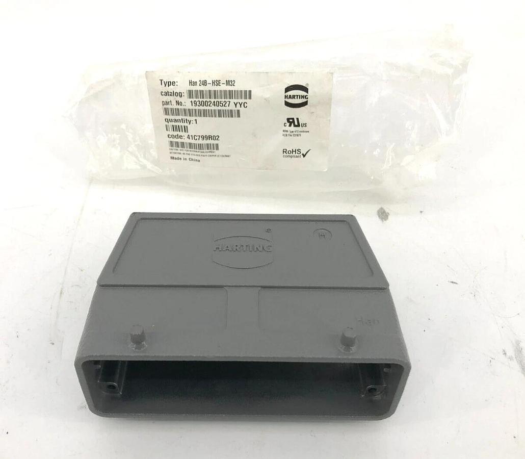 New Harting 19300240527 Aluminum Side-Entry Connector Hood